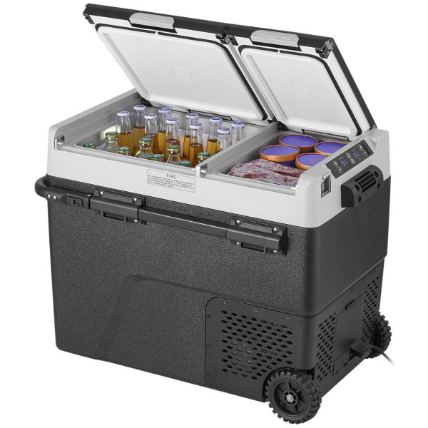 KFFKFF 12 Volt Car Refrigerators 58L / 61.5 QT RV Refrigerator, Freezer Fridge Cooler DC and AC, for Home, Travel, Camping, RV and Outdoor