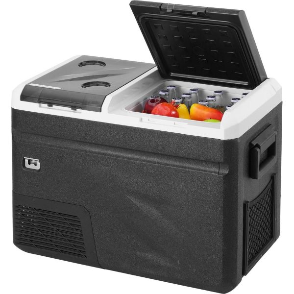 KFFKFF 38QT RV Refrigerator 12 Volt Car Refrigerators Freezer Fridge Cooler DC and AC Efficient Compressor for Outdoor, Travel, RV