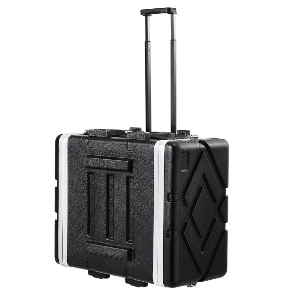 KFFKFF 6U Storage Unit, Conventional 19-inch Depth, Server Storage Container with ABS Fabrication Wheels, Robust Turn Butterfly Fasteners, Removable Front and Rear Panels, Suitable for Amplifiers