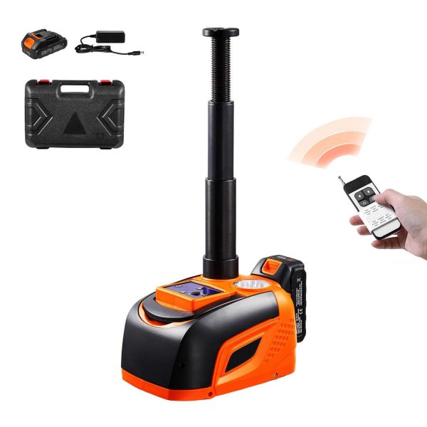 KFFKFF Electric Car Jack, Capacity of 5 Tons/11000 lbs, Modifiable Electric Lift with Superior Weight Endurance, LED Illumination and Remote Operated, Compact Jack Set for Sedan, SUV, Truck