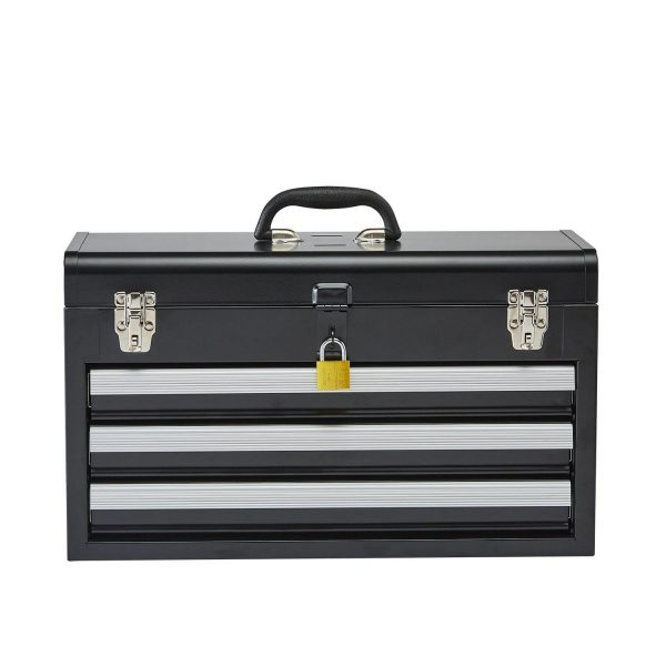 KFFKFF Iron Storage Case, 20.5-inch, Mobile Iron Storage Case with Trio Drawers, Compact Tool Carrier with EVA Cushions, Ball Bearing Slide Drawers Securing and Powder Sprayed Finish