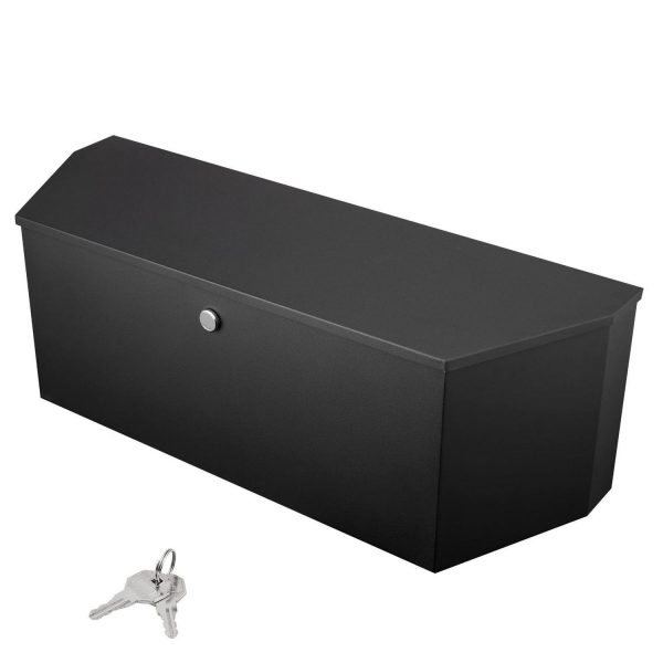 KFFKFF Storage Box for Trailer Tongue, Constructed from Carbon Steel, Robust Trailer Storage Box with Lock and Keys,Functional Utility Box for Pickup Truck Bed and RV Trailer, Dimensions: 36 x12 x12