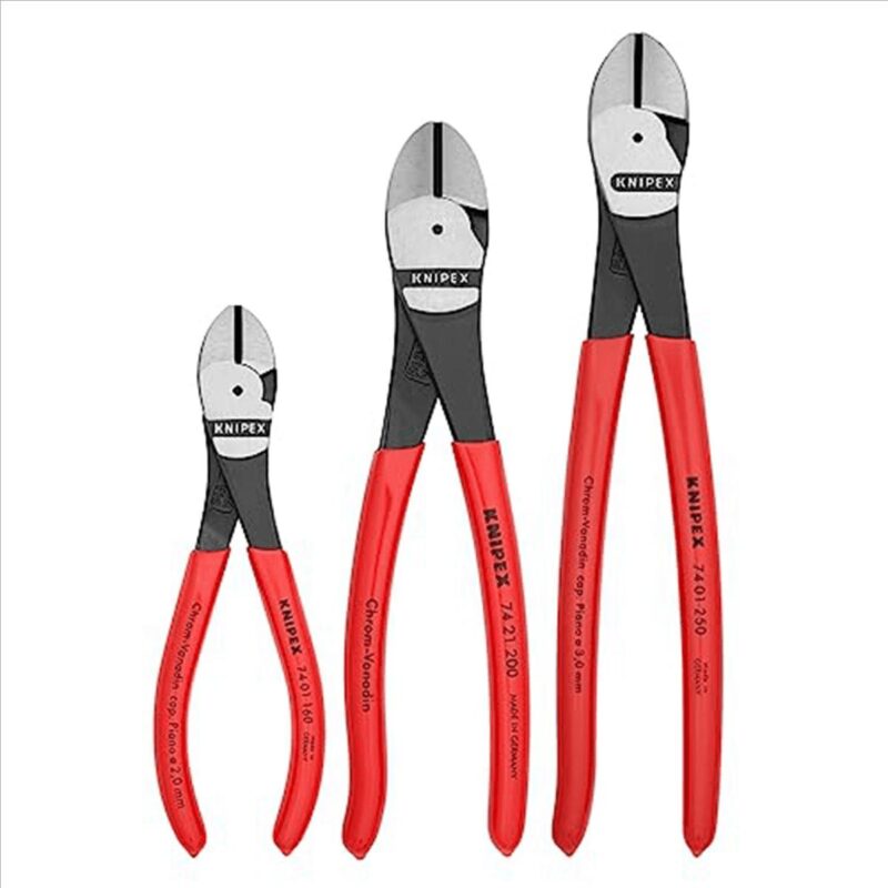 KNIPEX 3-Piece High Leverage Diagonal Cutter Set - Image 3