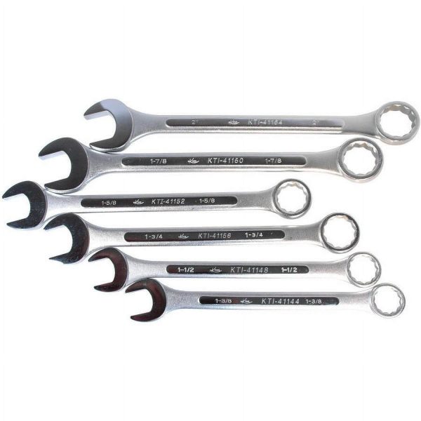 KTI Wrench Set, Combination, Jumbo, 6-Piece