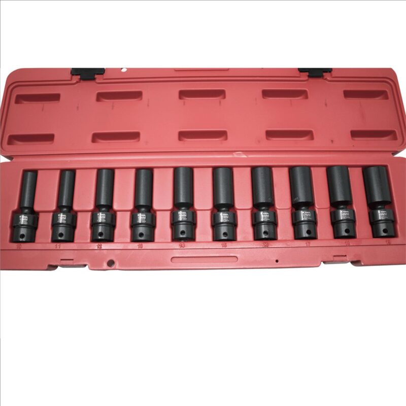 K-Tool 37400 10 Piece 3/8  Drive Metric Impact Flex Deep Socket Set - Image 6
