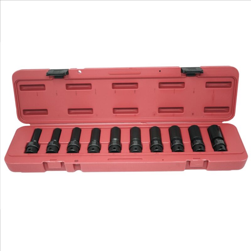 K-Tool 37400 10 Piece 3/8  Drive Metric Impact Flex Deep Socket Set - Image 3