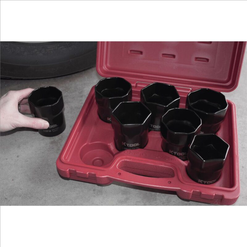 K-Tool 71920 7-pc Locknut Socket Set 1/2  Drive - Image 9