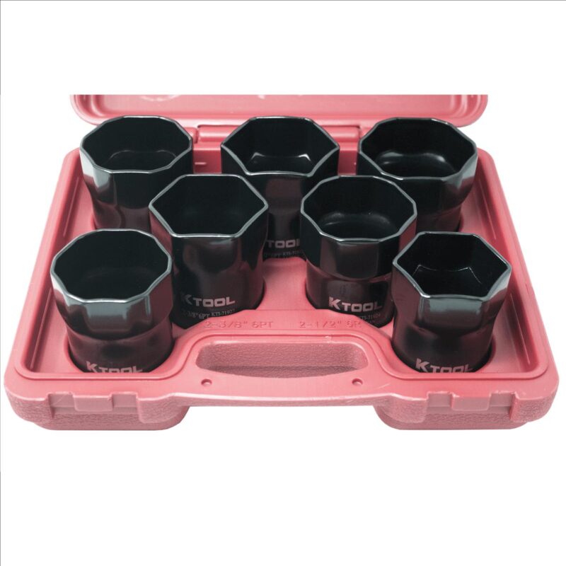 K-Tool 71920 7-pc Locknut Socket Set 1/2  Drive - Image 6