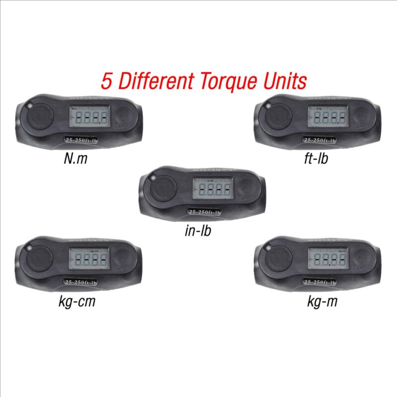 K-Tool 72135A Digital Torque Wrench 1/2  Drive 25-250 ft/lbs, Only 3.3 lbs - Image 3