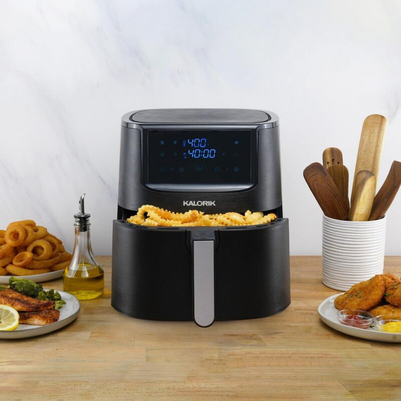 KalorikA 8 Qt Digital Touchscreen Air Fryer with Trivet, Black FT 51503 BK - Image 2