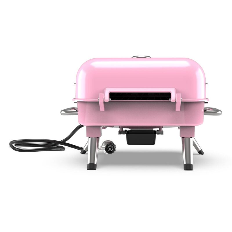 Kenmore 2-Burner Portable Tabletop Retro Gas Grill, Pink - Image 9