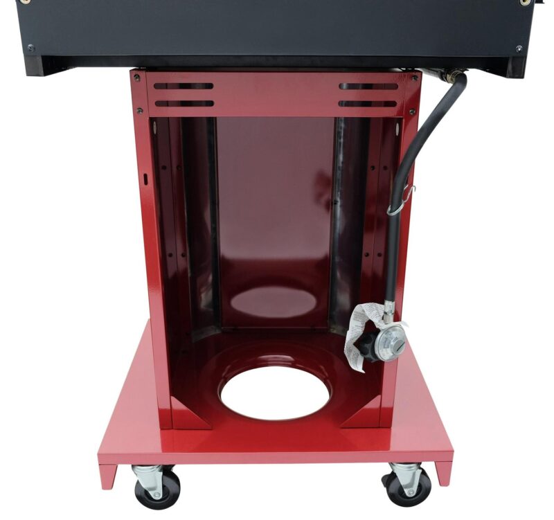 Kenmore 3-Burner Gas Grill, Outdoor BBQ Grill, Propane Grill with Foldable Side Tables, Red - Image 9