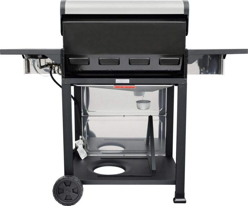 Kenmore 4-Burner Outdoor Propane Gas Grill with Side Burner, Open Cart, Stainless Steel - Image 7