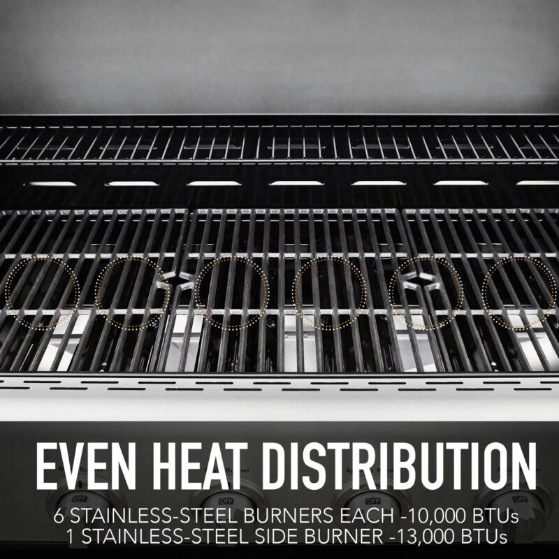 Kenmore 6-Burner Propane Gas Grill with Side Burner, PG-40611S0L, Stainless Steel with Black Trim - Image 7