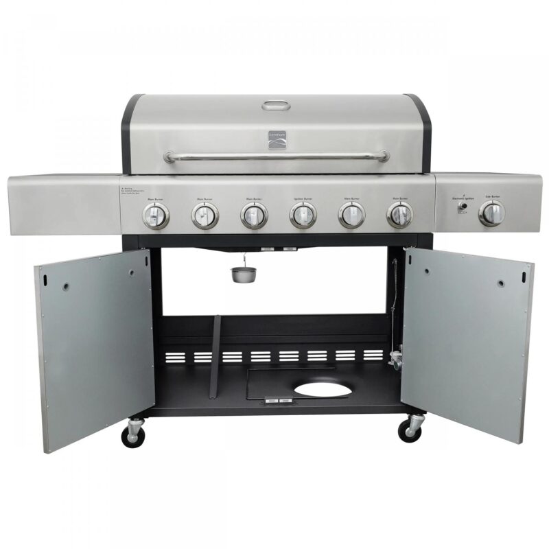 Kenmore 6-Burner Propane Gas Grill with Side Burner, PG-40611S0L, Stainless Steel with Black Trim - Image 8