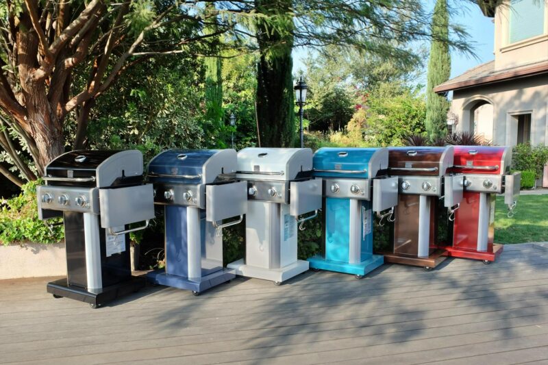 Kenmore Parrilla de Gas de 3 Quemadores, Parrilla para Barbacoa Al Aire Libre, Parrilla de Propano con Mesas Auxiliares Plegables, Blanco Perla - Image 6