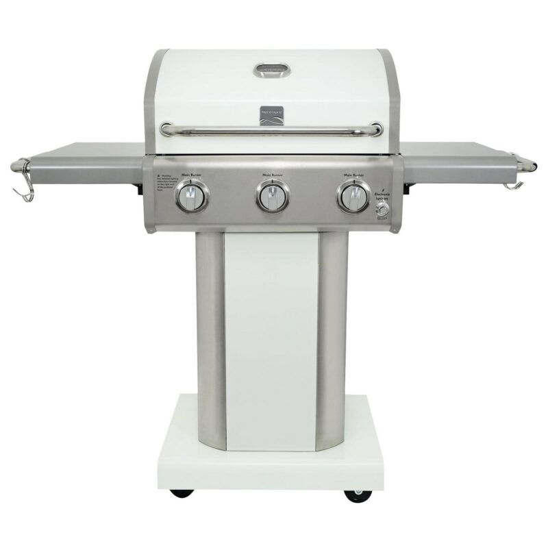 Kenmore Parrilla de Gas de 3 Quemadores, Parrilla para Barbacoa Al Aire Libre, Parrilla de Propano con Mesas Auxiliares Plegables, Blanco Perla - Image 4