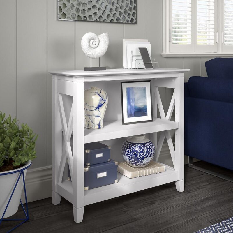Key West Small 2 Shelf Bookcase in Pure White Oak - Engineered Wood - Image 7