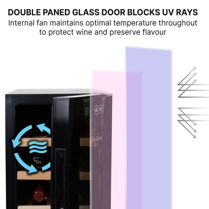 Koolatron 12 Bottle Wine Cooler Freestanding Wine Fridge - Image 7