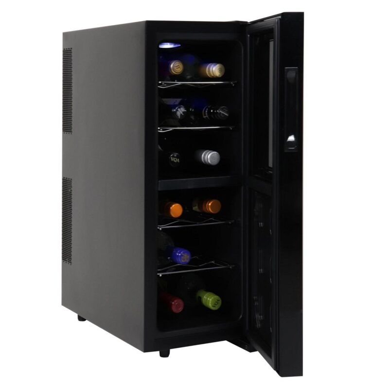 Koolatron 12-Bottle Dual Zone Wine Cooler, Freestanding Wine Fridge