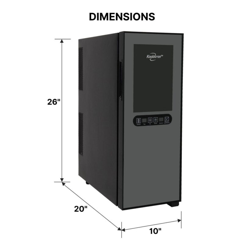 Koolatron 12-Bottle Dual Zone Wine Cooler, Freestanding Wine Fridge - Image 9