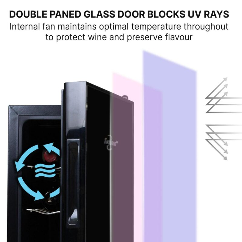 Koolatron 18 Bottle Slim Dual Zone Wine Cooler Freestanding Wine Fridge - Image 9