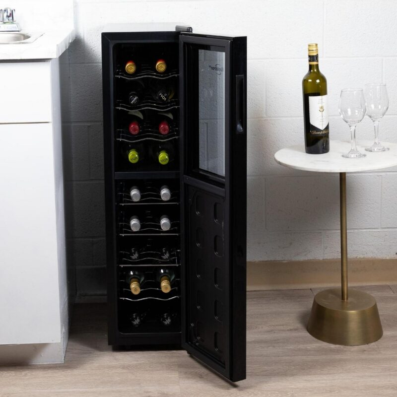 Koolatron 18 Bottle Slim Dual Zone Wine Cooler Freestanding Wine Fridge - Image 5