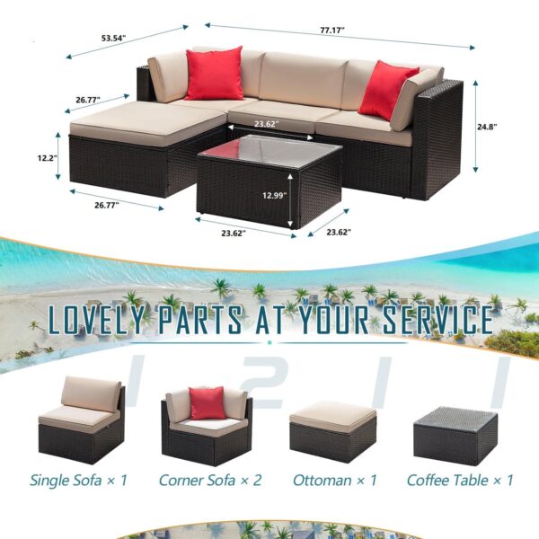 LACOO 5 Pieces Patio 8a58130c7cac69a75ff9f23f3b3026d3