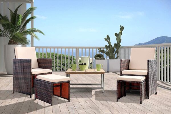 Lacoo 4 Pieces Patio 8c5f2615f25af3a52281183fc37456a6
