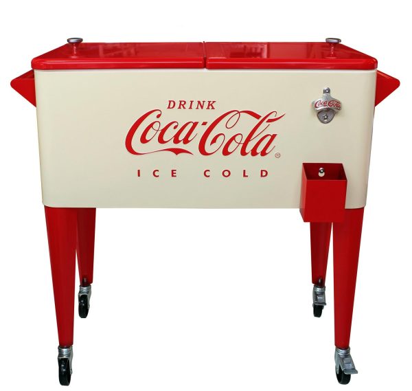 Leigh Country CP 98131 80 Qt. Coca-Cola Vanilla Embossed Metal Outdoor  Ice Cold  Cooler
