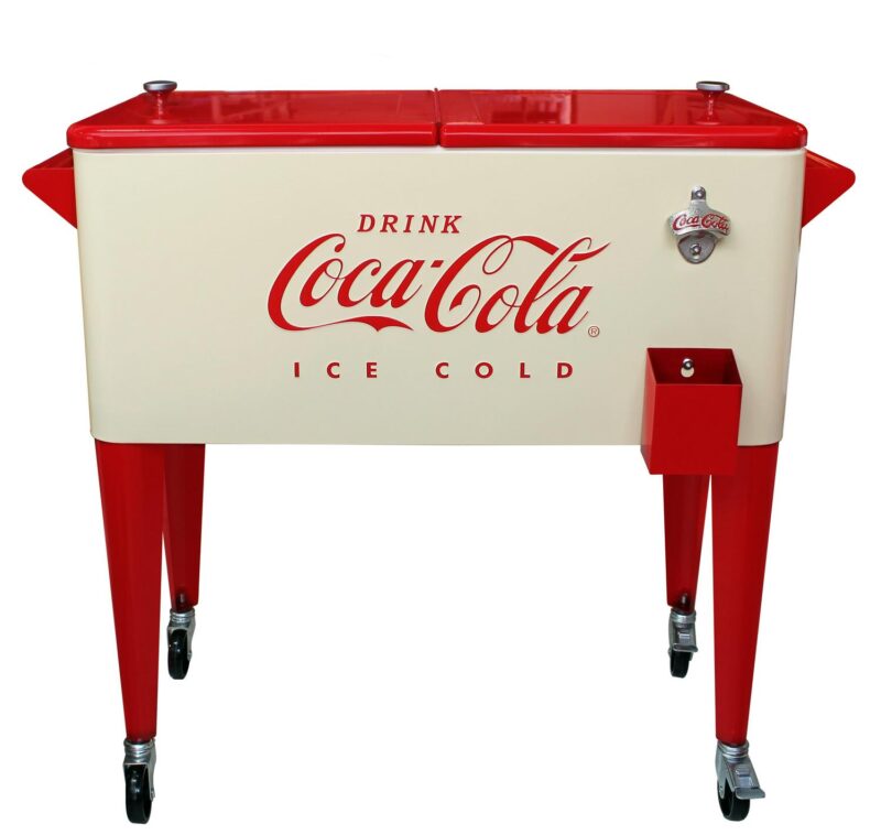 Leigh Country CP 98131 80 Qt. Coca-Cola Vanilla Embossed Metal Outdoor  Ice Cold  Cooler