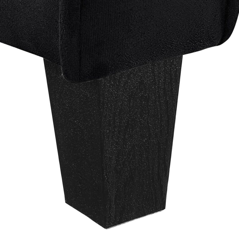 Lifestyle Solutions Taryn Curved Arm Loveseat, Black Fabric - Image 15