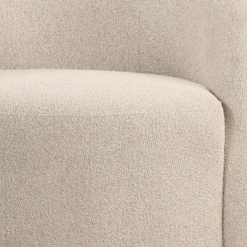 Lifestyle Solutions Briars Art Deco Style Swivel Accent Chair, Khaki Boucle Fabric - Image 4