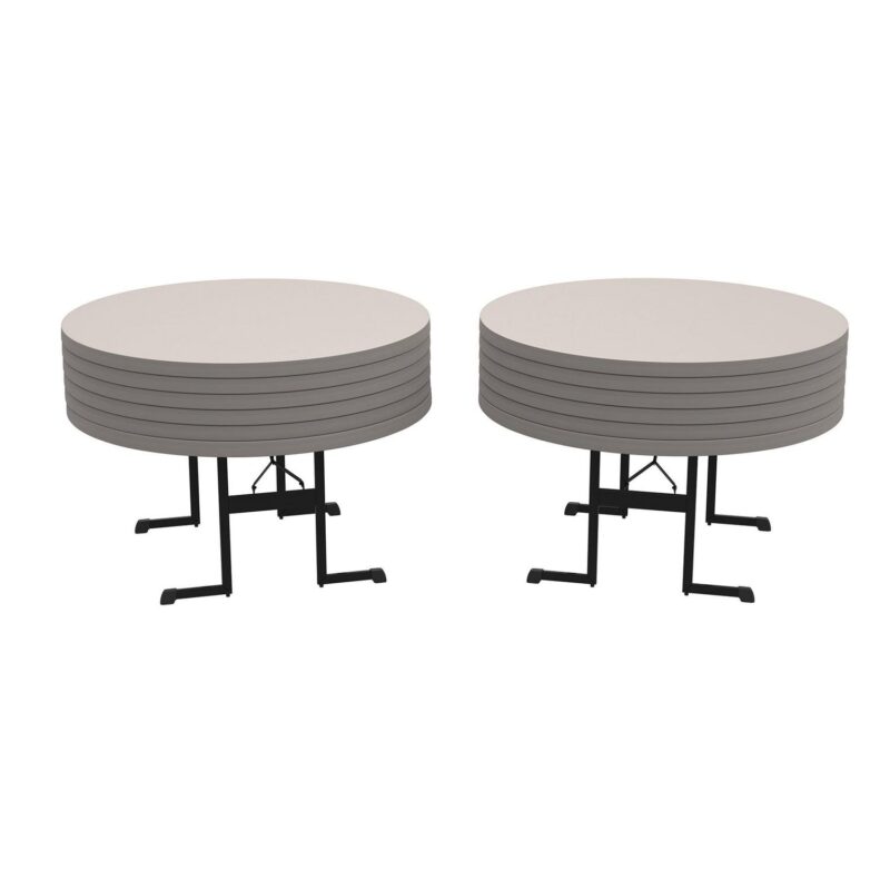 Lifetime 60 inch Round Table, Indoor/Outdoor Professional Grade, Putty (80125) - Image 5