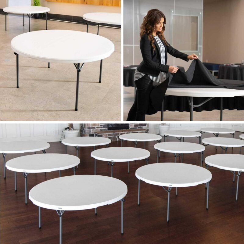 Lifetime 60-inch Round Nesting Table - 4 Pk (Commercial) - 480301 - Image 7