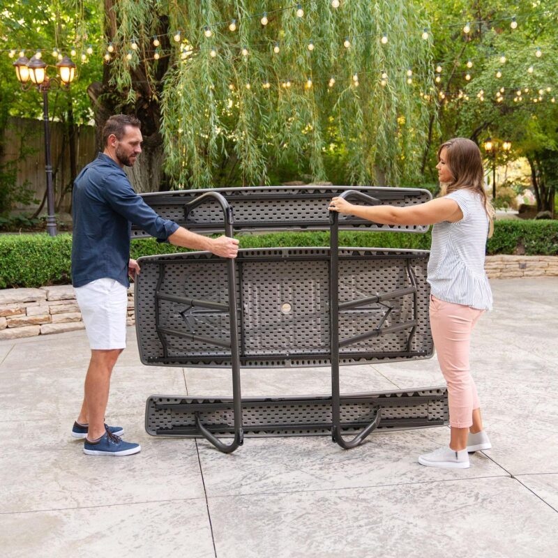 Lifetime 6-Foot Folding Plastic Rectangle Picnic Table (60366) - Image 6