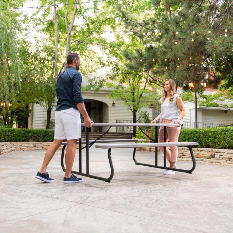 Lifetime 6-Foot Folding Plastic Rectangle Picnic Table (60366) - Image 7
