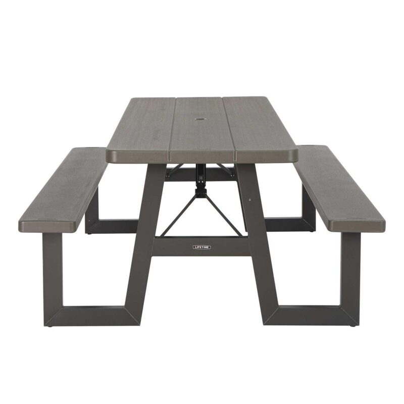 Lifetime 6-Foot W-Frame Polyethylene Folding Picnic Table, Brown (60233) - Image 6