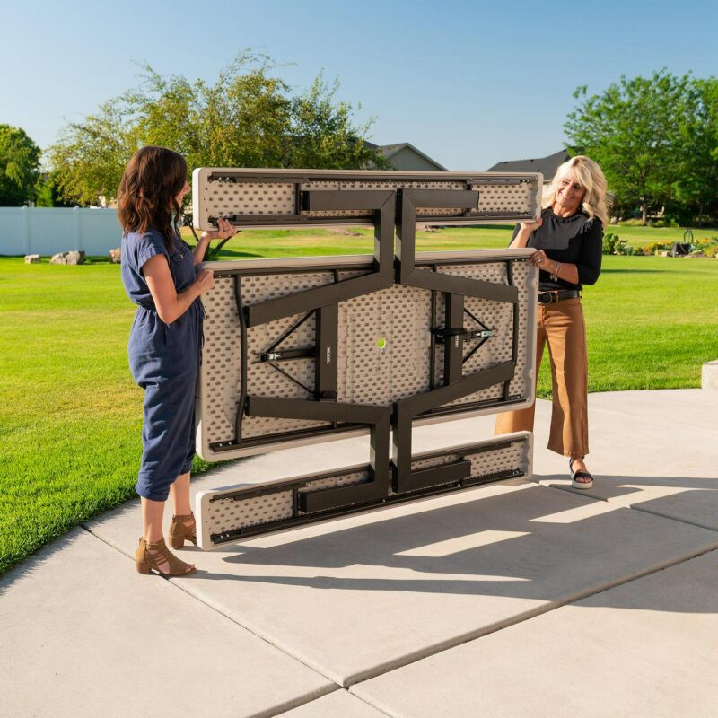 Lifetime 6-Foot W-Frame Desert Sand - HDPE Folding Picnic Table (60364) - Image 6