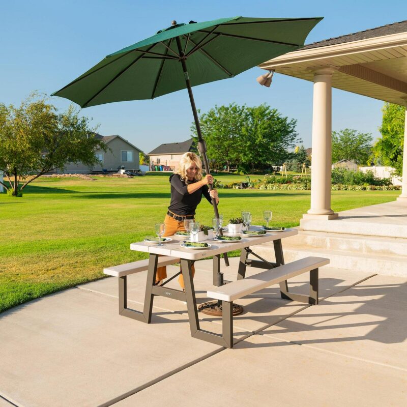 Lifetime 6-Foot W-Frame Desert Sand - HDPE Folding Picnic Table (60364) - Image 8