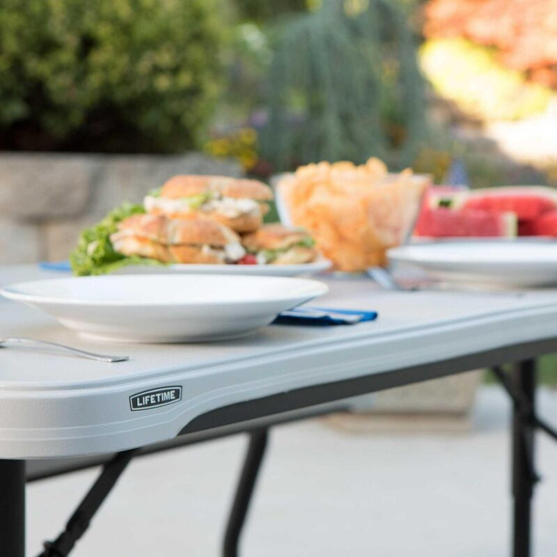 Lifetime 6 ft. Classic Folding Polyethylene Picnic Table, Gray (260265) - Image 10