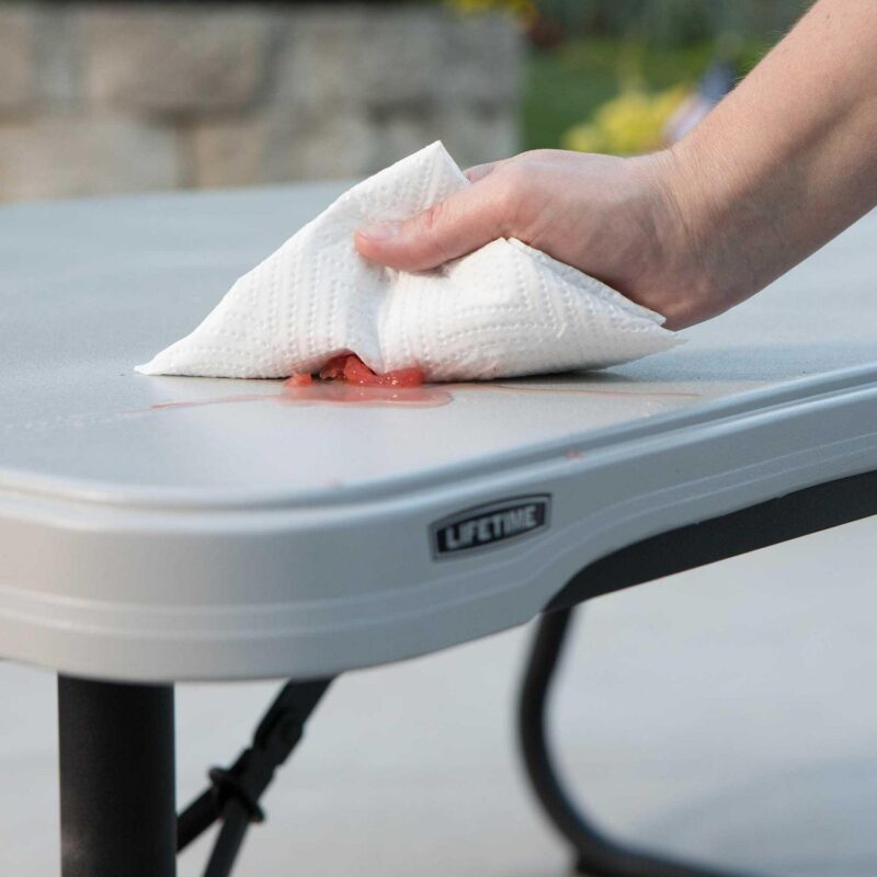 Lifetime 6 ft. Classic Folding Polyethylene Picnic Table, Gray (260265) - Image 14