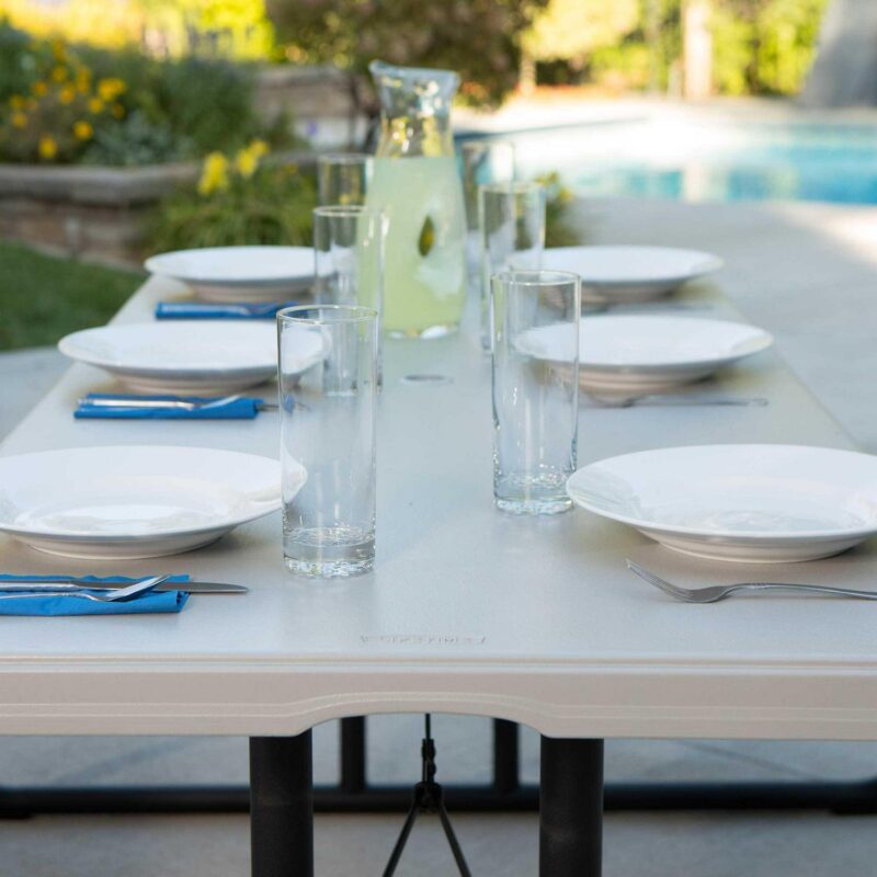 Lifetime 6 ft. Classic Folding Polyethylene Picnic Table, Gray (260265) - Image 13