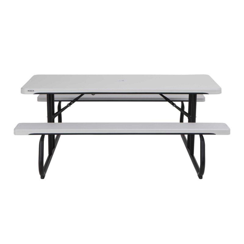 Lifetime 6 ft. Classic Folding Polyethylene Picnic Table, Gray (260265) - Image 3