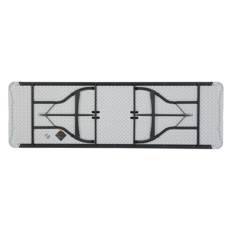 Lifetime 8 Foot Rectangle Folding Table, Indoor/Outdoor Commercial Grade, White Granite, Set of 4 (80344) - Image 3
