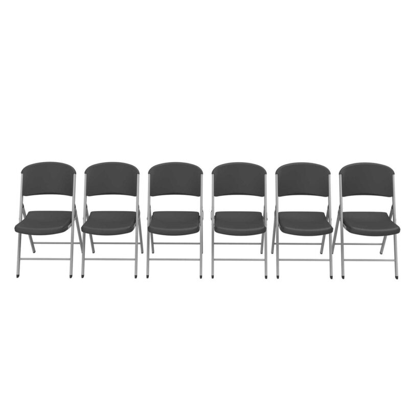 Lifetime Folding Chair, Indoor/Outdoor Commercial, Black, 6 Pack (80844) - Image 11