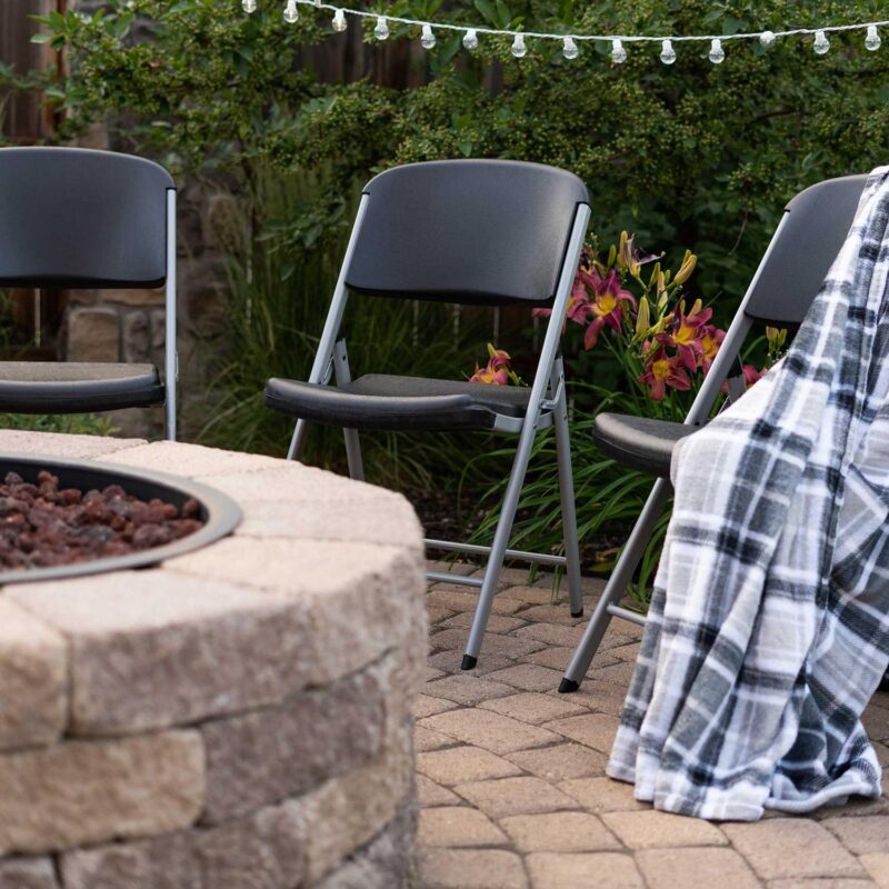 Lifetime Folding Chair, Indoor/Outdoor Commercial, Black, 6 Pack (80844) - Image 13