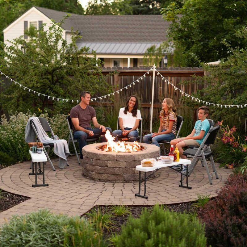Lifetime Folding Chair, Indoor/Outdoor Commercial, Black, 6 Pack (80844) - Image 18