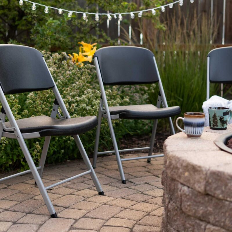 Lifetime Folding Chair, Indoor/Outdoor Commercial, Black, 6 Pack (80844) - Image 12