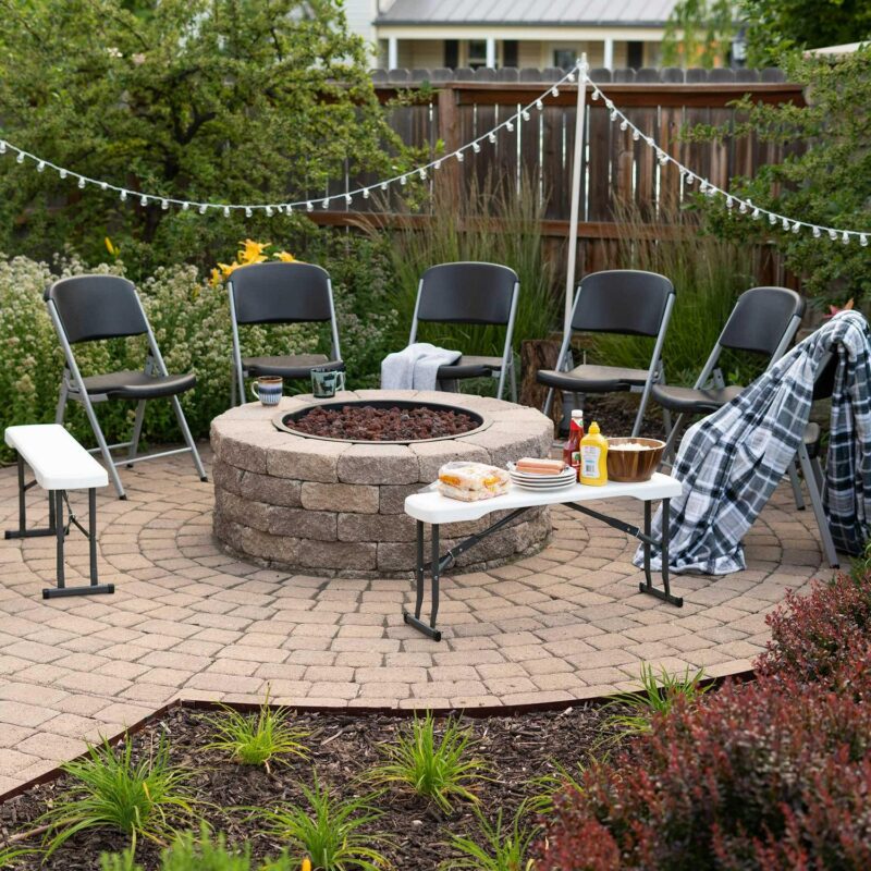 Lifetime Folding Chair, Indoor/Outdoor Commercial, Black, 6 Pack (80844) - Image 15
